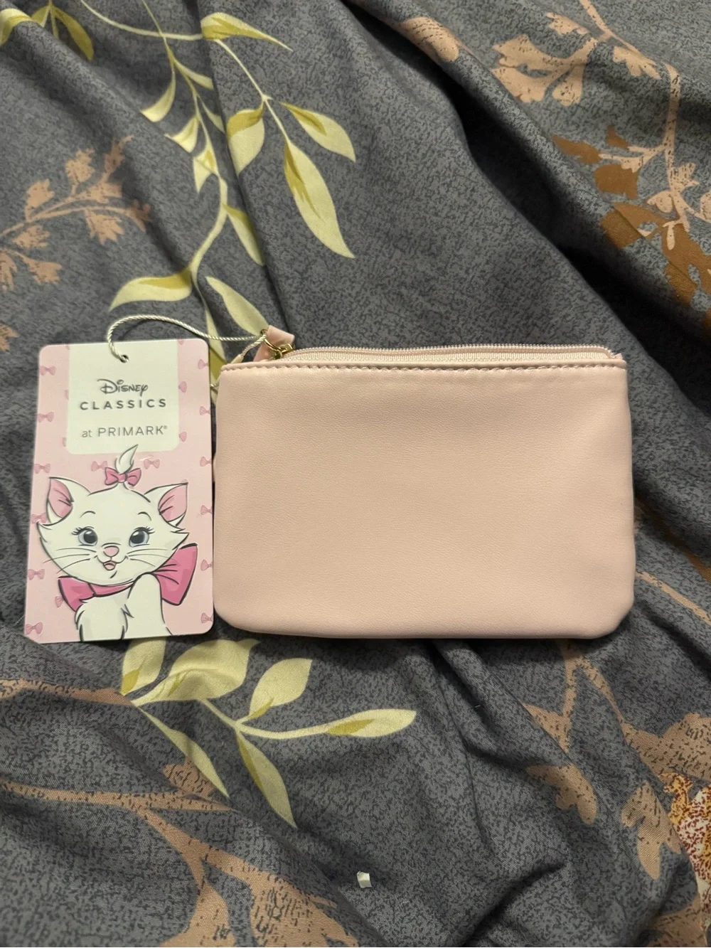 Primark Pink and White Cat Zip Pouch